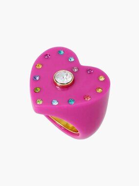 Kurt Geiger London Resin Heart Cocktail Ring